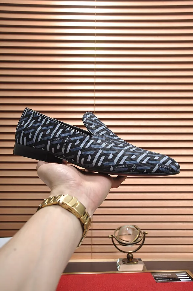 Versace Odissea Geometric Greca Jacquard Mocassins 5
