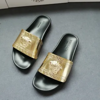 Versace Odissea Medusa 金黑拖鞋
