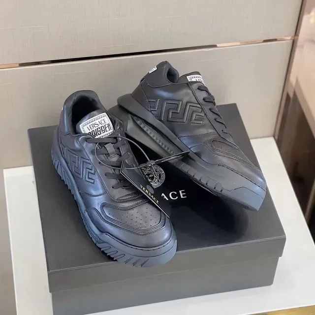 Versace Odissea Zapatillas Lifestyle de Cuero Monocromáticas 3