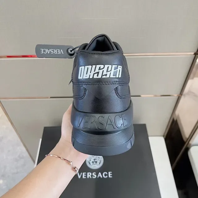 Versace Odissea Zapatillas Lifestyle de Cuero Monocromáticas 5