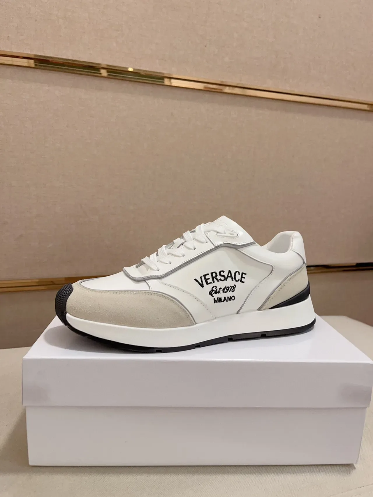 Versace Odissea White and Beige Lifestyle Sneakers 2