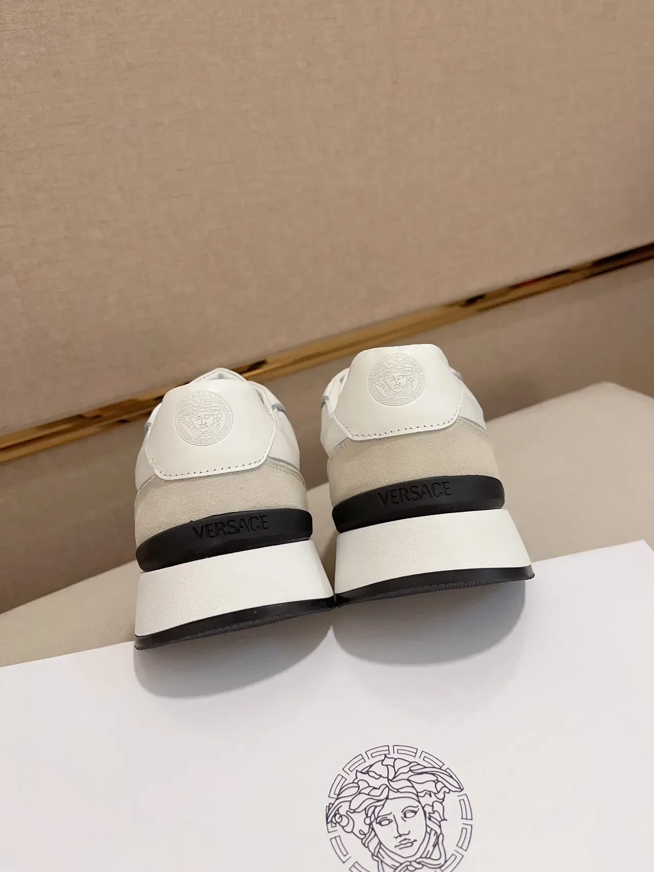Versace Odissea White and Beige Lifestyle Sneakers 8