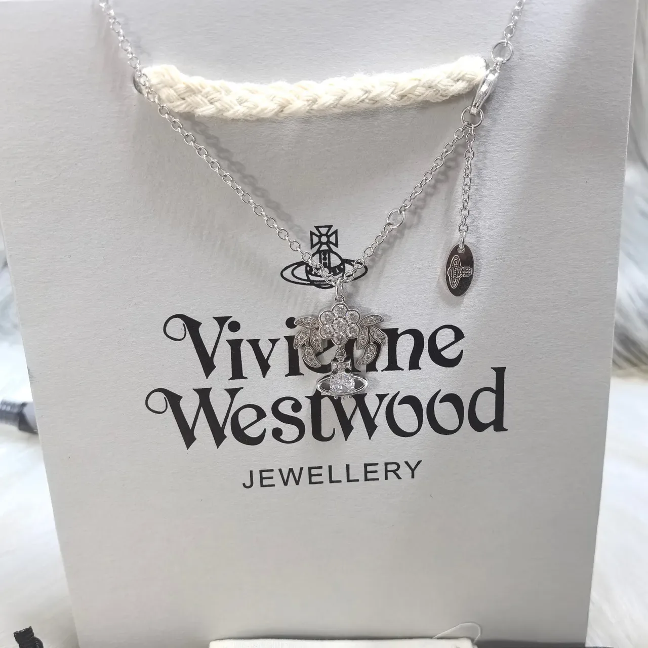 Vivienne Westwood Floral Orb Gold Silver Pendant Motif Necklace 4