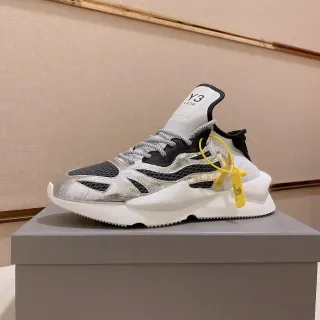 Y-3 KOB Metallic Silver Black Chunky Sneakers