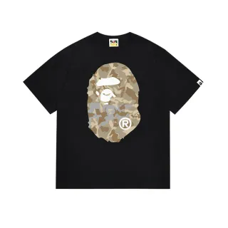تي شيرت أسود A Bathing Ape ABC Camo Ape Head