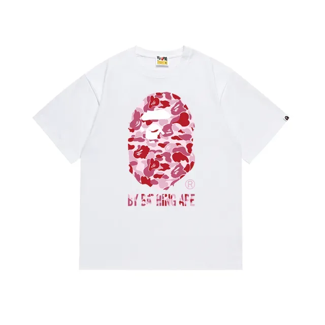 Camiseta gráfica A Bathing Ape ABC Camo con cabeza de mono 5