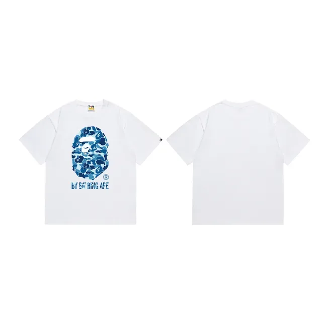 Camiseta gráfica A Bathing Ape ABC Camo con cabeza de mono 7