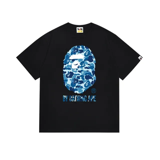 Camiseta gráfica A Bathing Ape ABC Camo con cabeza de mono 10