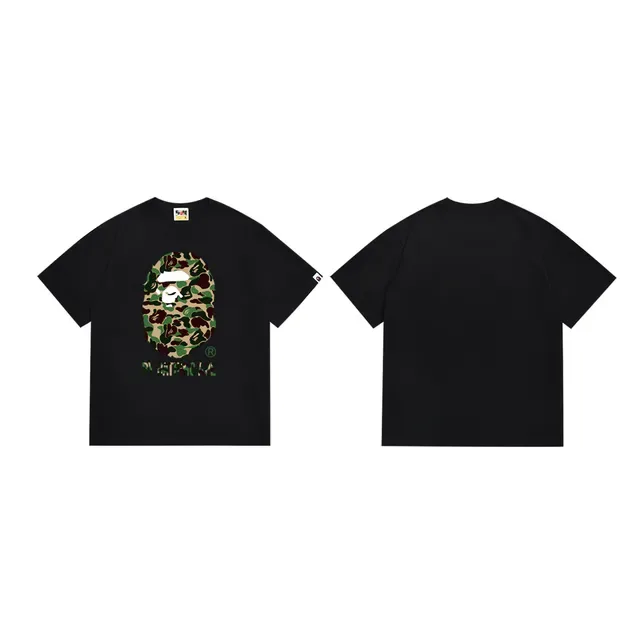 Camiseta gráfica A Bathing Ape ABC Camo con cabeza de mono 12
