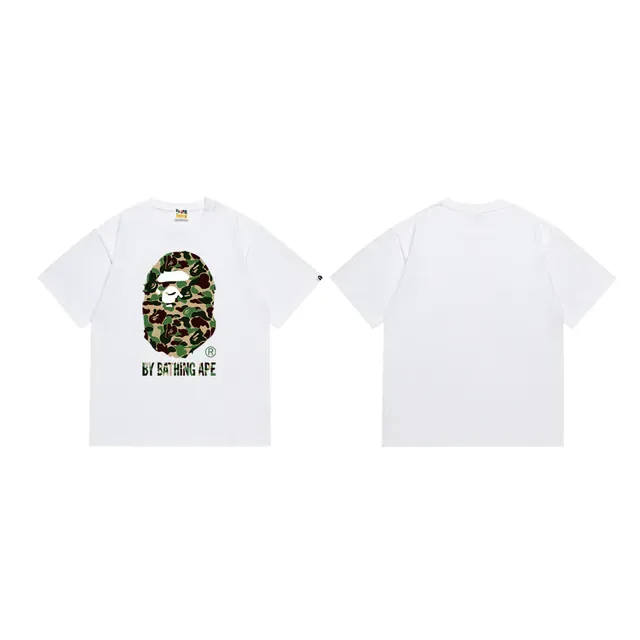 Camiseta gráfica A Bathing Ape ABC Camo con cabeza de mono 13