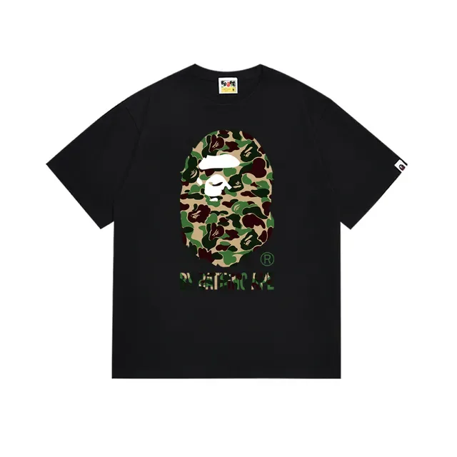 Camiseta gráfica A Bathing Ape ABC Camo con cabeza de mono 14