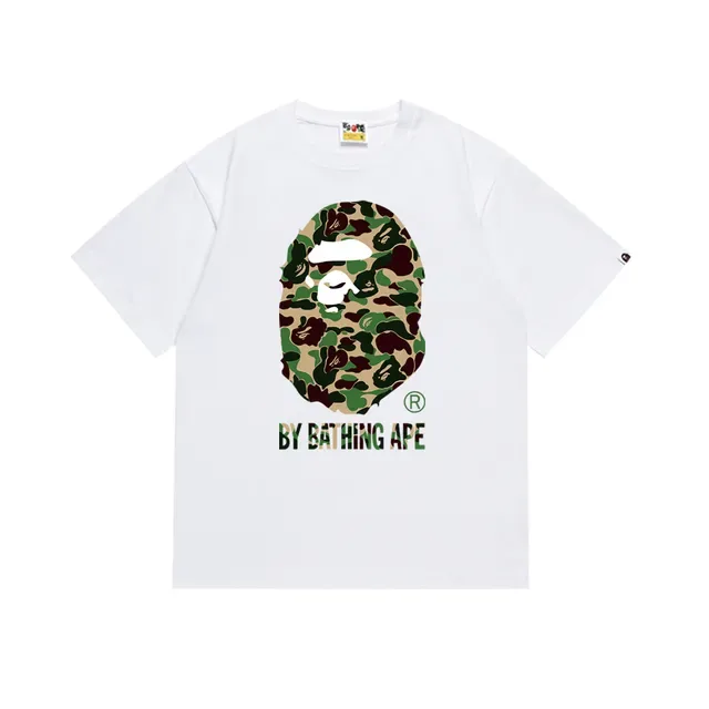 Camiseta gráfica A Bathing Ape ABC Camo con cabeza de mono 15