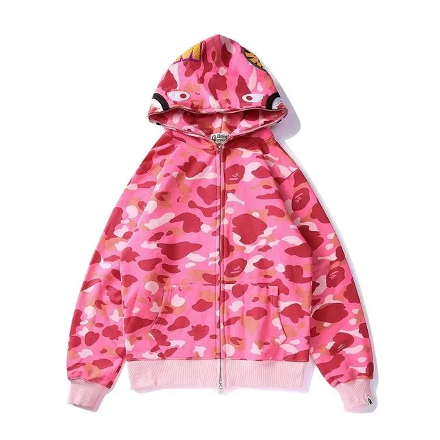 A Bathing Ape ABC Camo Shark Multicolor Full-Zip Front Camouflage Print Hoodie 4