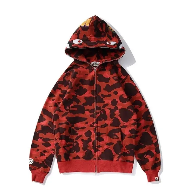 A Bathing Ape ABC Camo Shark Multicolor Full-Zip Front Camouflage Print Hoodie 6
