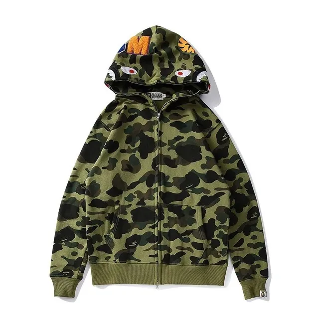 A Bathing Ape ABC Camo Shark Multicolor Full-Zip Front Camouflage Print Hoodie 7