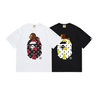 A Bathing Ape Ape Head Polka Dot Graphic T-Shirt