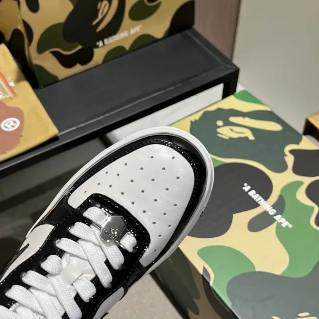 A Bathing Ape BAPE STA Zapatillas Lifestyle Negro y Blanco Logo Estrella 5