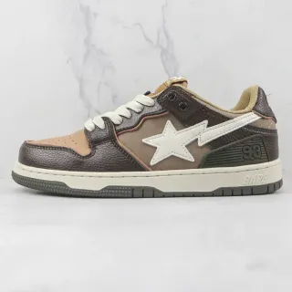 A Bathing Ape BAPE STA بني بيج ستار لوجو حذاء لايف ستايل