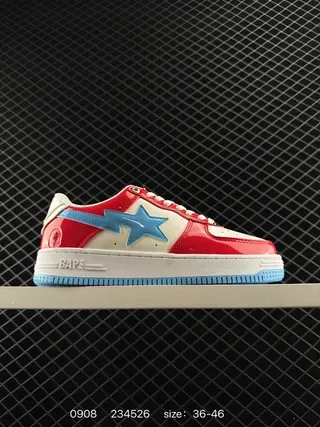 A Bathing Ape BAPE STA Red White Blue Lifestyle Sneakers 2