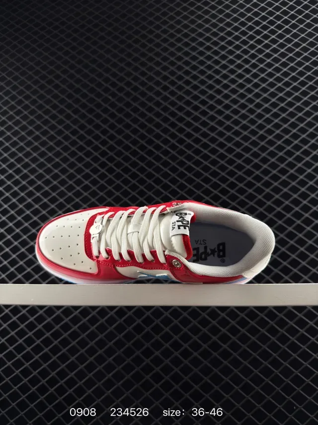 A Bathing Ape BAPE STA Red White Blue Lifestyle Sneakers 6