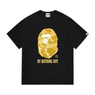 تي شيرت A Bathing Ape جرافيك رأس قرد مموه