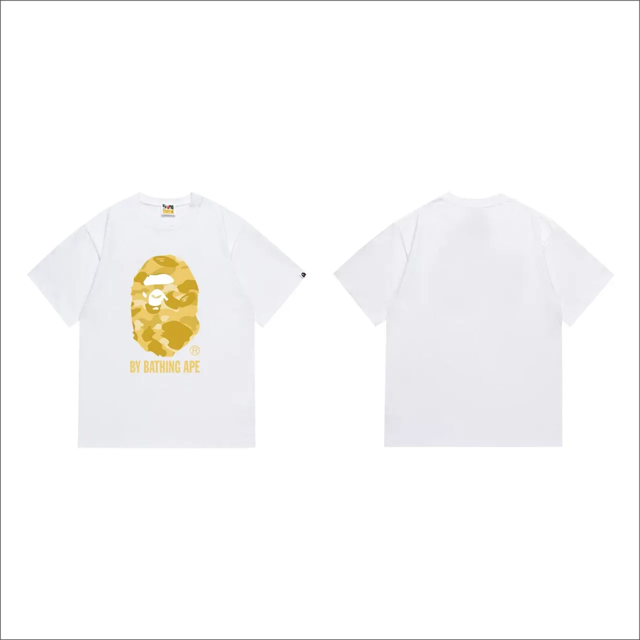 A Bathing Ape Camouflage Ape Head Graphic T-Shirt 7
