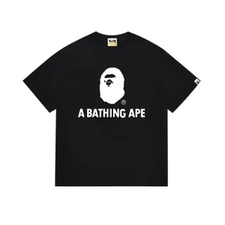 تيشيرت A Bathing Ape أسود بياقة دائرية وطبعة
