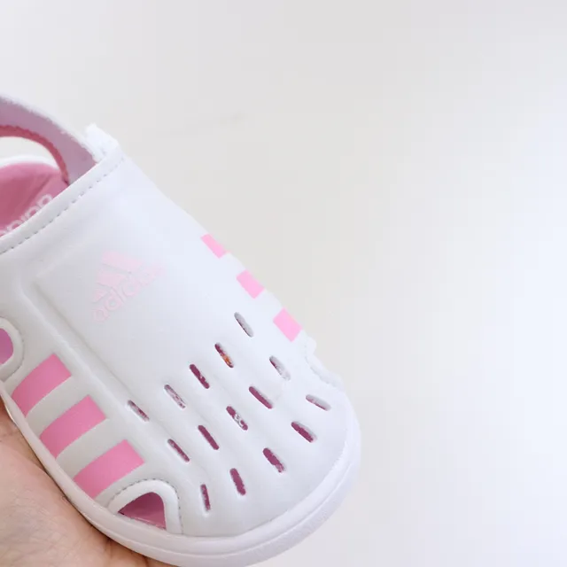 Adidas Adilette Aqua White Pink স্লিপ-অন ছিদ্রযুক্ত উপরের ক্যাজুয়াল স্যান্ডাল 8