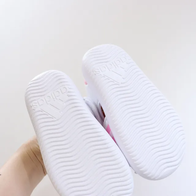 Adidas Adilette Aqua White Pink স্লিপ-অন ছিদ্রযুক্ত উপরের ক্যাজুয়াল স্যান্ডাল 9
