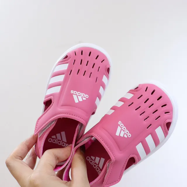 Adidas Adilette Aqua White Pink স্লিপ-অন ছিদ্রযুক্ত উপরের ক্যাজুয়াল স্যান্ডাল 13