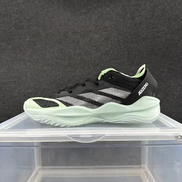 Adidas ADIZERO Negro Plata Gris Verde Menta Zapatillas de Baloncesto 2