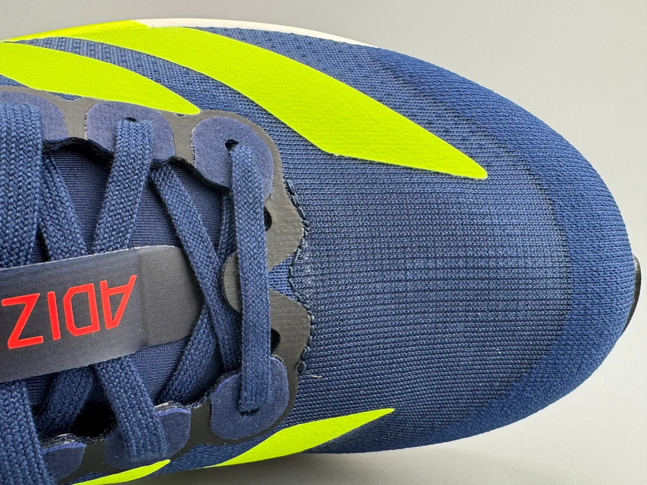 Adidas Adizero Evo SL Navy and Neon Yellow أحذية الجري 2