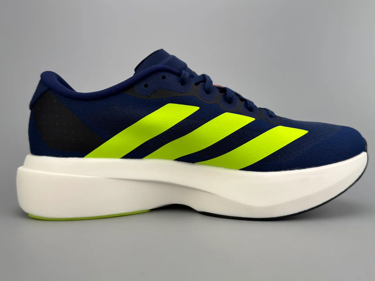 Adidas Adizero Evo SL Navy and Neon Yellow أحذية الجري 10