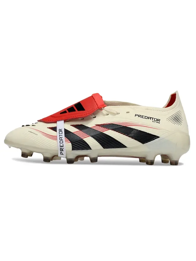 Adidas Bege Preto Baixo Molded FG Cleat Texturizado Anteiropé Campo Firme Sapatos de Futebol 4