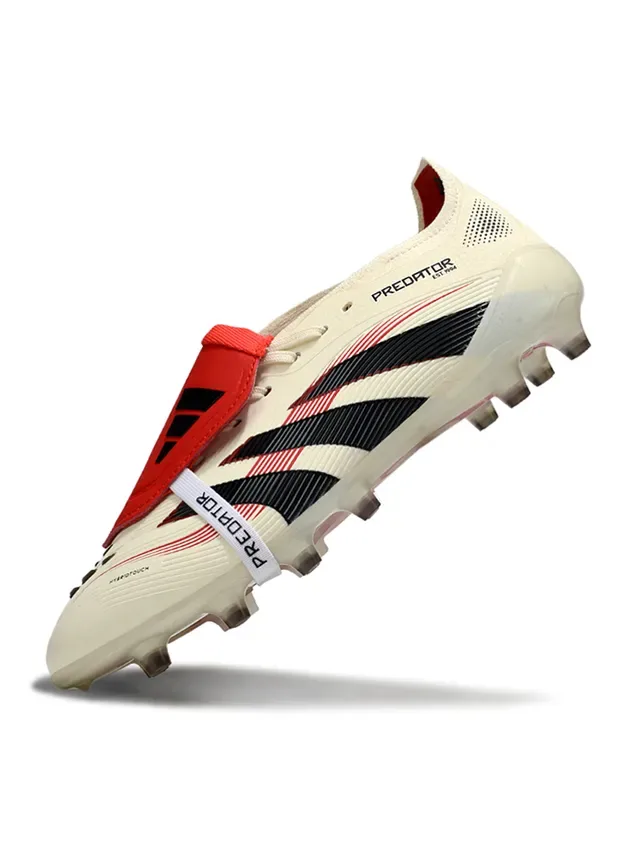 Adidas Bege Preto Baixo Molded FG Cleat Texturizado Anteiropé Campo Firme Sapatos de Futebol 6