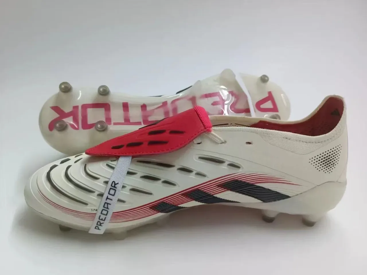 Adidas Bege Preto Baixo Molded FG Cleat Texturizado Anteiropé Campo Firme Sapatos de Futebol 11