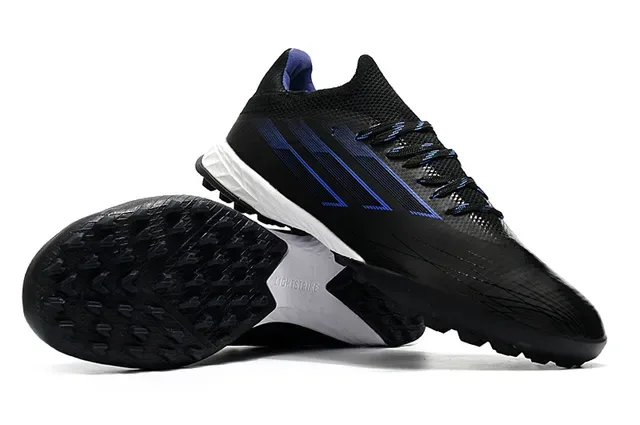 Adidas Zapatillas Negras y Azules Low-Cut Superior Sintético Triple Rayas 4