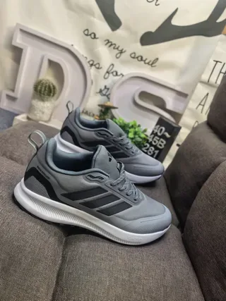Adidas Black Silver Mesh-and-Synthetic Upper Three-Stripe Side Panel Lifestyle Sneakers 9