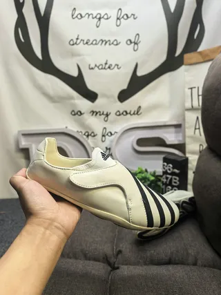 Adidas Black White Slip-On Leather Upper Loafer 16
