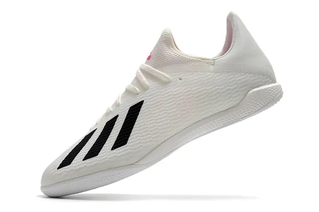 Adidas नीला काला बुनाई ऊपरी तीन पट्टियाँ इनडोर सॉकर जूते 3