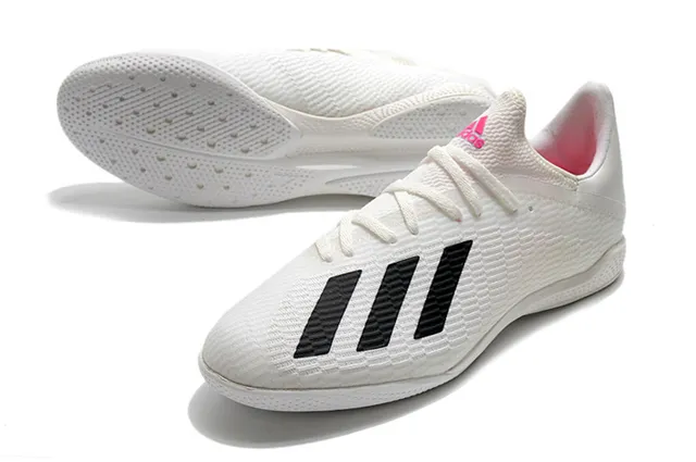 Adidas नीला काला बुनाई ऊपरी तीन पट्टियाँ इनडोर सॉकर जूते 4