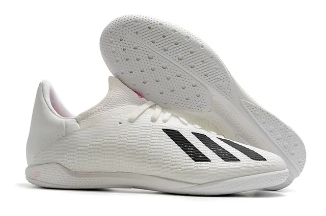 Adidas नीला काला बुनाई ऊपरी तीन पट्टियाँ इनडोर सॉकर जूते 6