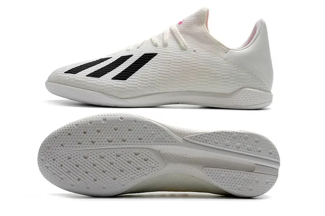 Adidas नीला काला बुनाई ऊपरी तीन पट्टियाँ इनडोर सॉकर जूते 7