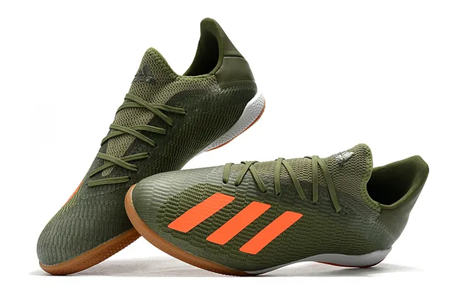 Adidas नीला काला बुनाई ऊपरी तीन पट्टियाँ इनडोर सॉकर जूते 16