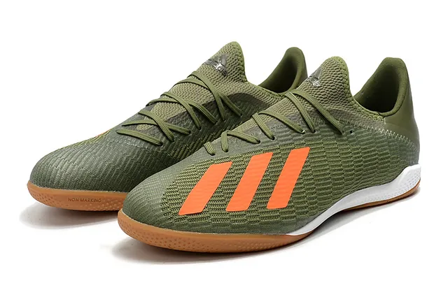 Adidas नीला काला बुनाई ऊपरी तीन पट्टियाँ इनडोर सॉकर जूते 22