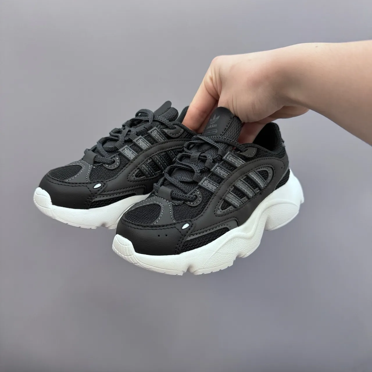 Adidas Zapatillas Deportivas Azules Grises Suela Ondulada Malla Y Superposición De Sintético En La Parte Superior Zapatillas Gruesas 14