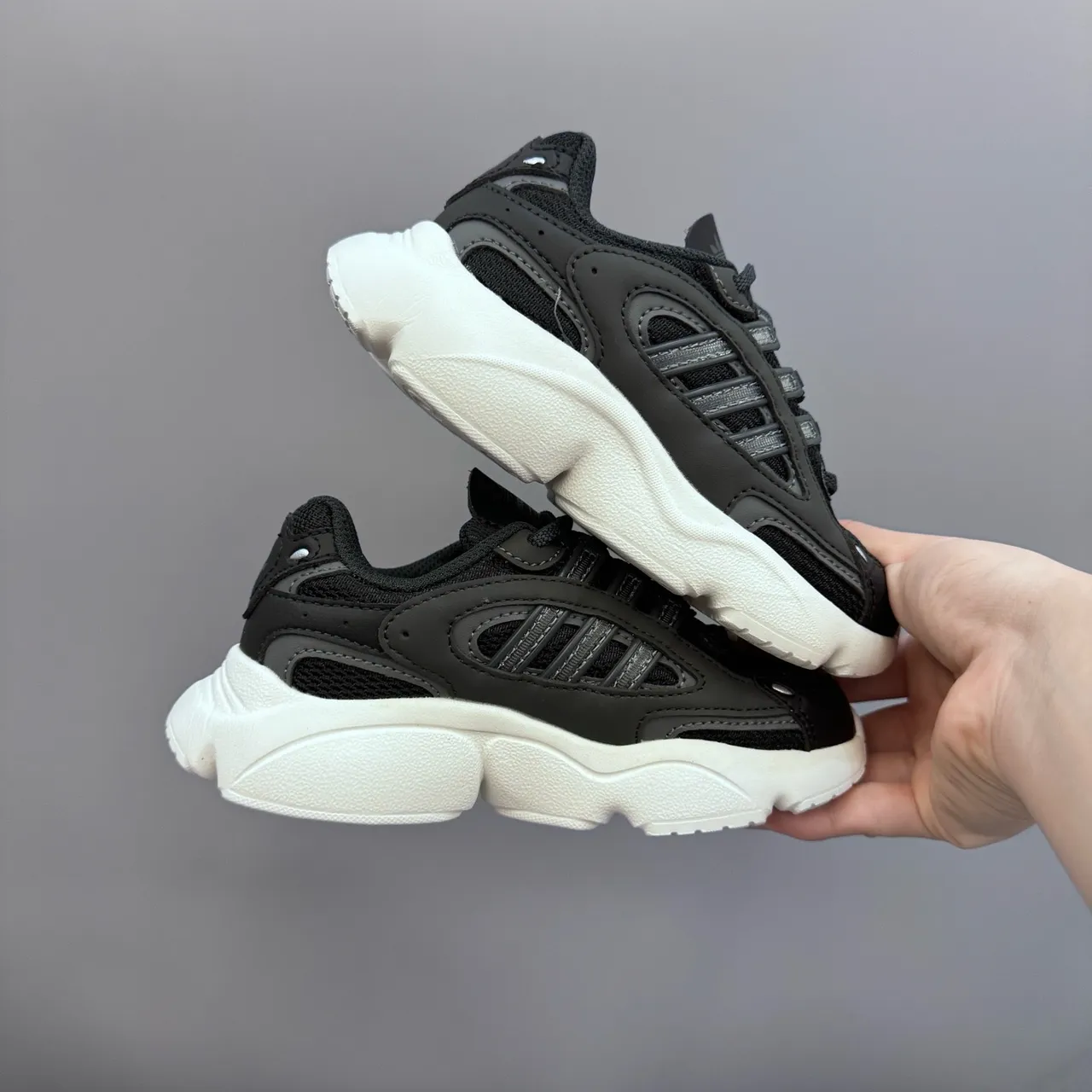 Adidas Zapatillas Deportivas Azules Grises Suela Ondulada Malla Y Superposición De Sintético En La Parte Superior Zapatillas Gruesas 15