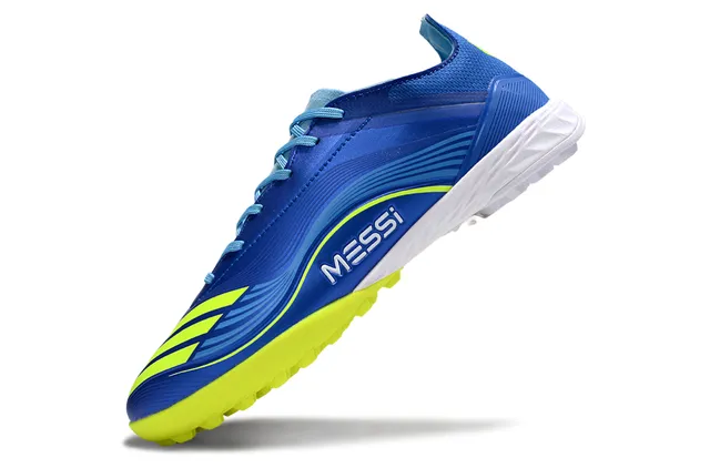 Adidas Azul  Amarelo  Baixo  Corte  Botina  Superior  Metálico  Gramado  Sapatos  Futebol 3