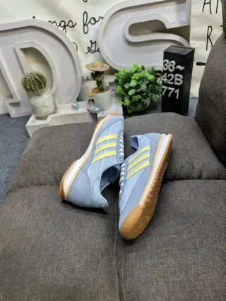 Adidas أزرق أصفر Retro Runner وجه علوي سويدي شبكي أحذية رياضية بنمط الحياة 6