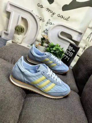 Adidas أزرق أصفر Retro Runner وجه علوي سويدي شبكي أحذية رياضية بنمط الحياة 9